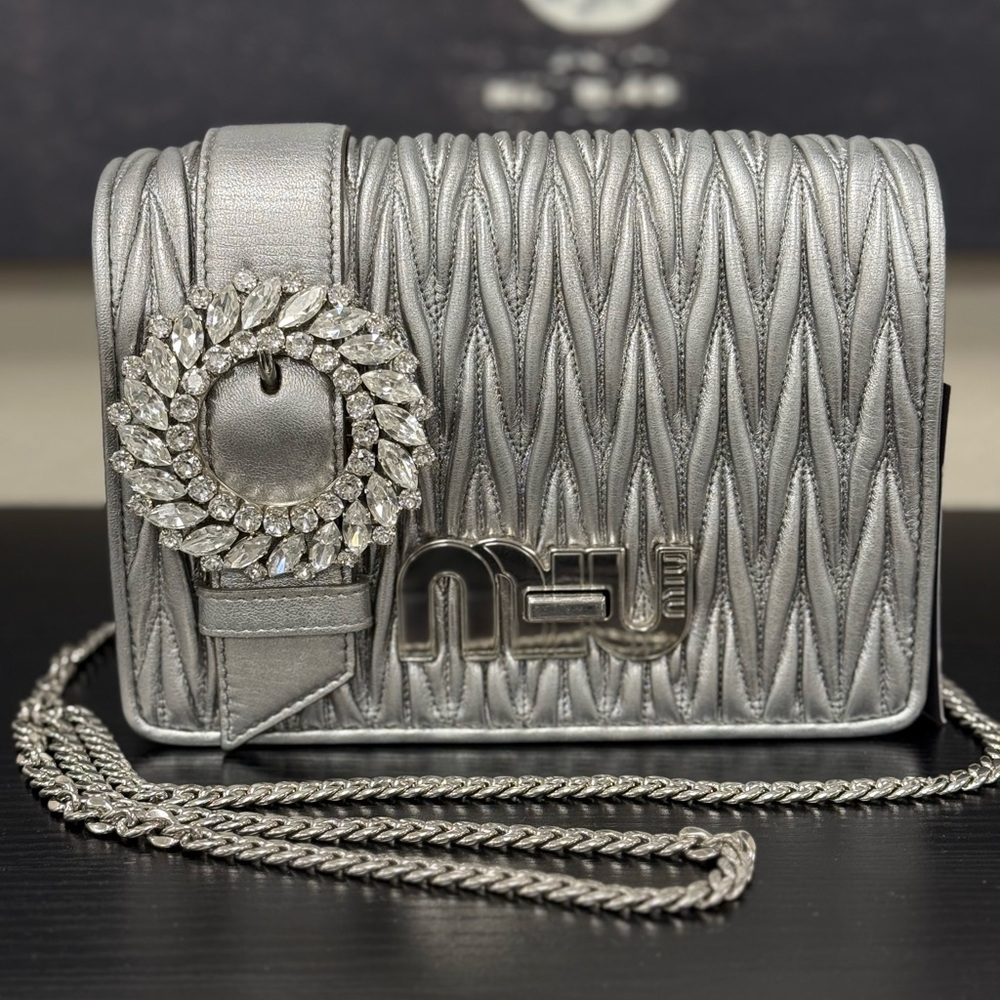 Miu Miu silver Crossbody bag